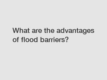 What are the advantages of flood barriers?