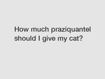 How much praziquantel should I give my cat?
