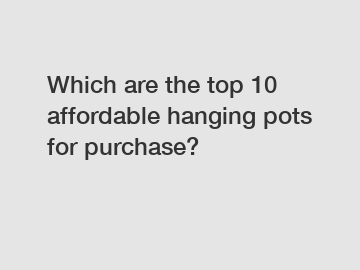 Which are the top 10 affordable hanging pots for purchase?