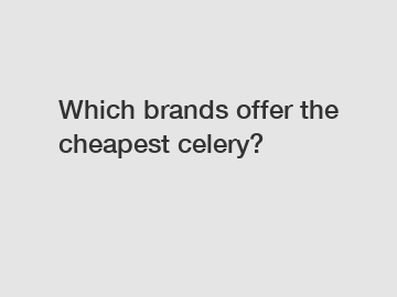 Which brands offer the cheapest celery?