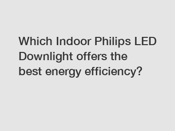 Which Indoor Philips LED Downlight offers the best energy efficiency?
