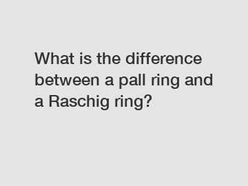 What is the difference between a pall ring and a Raschig ring?