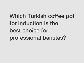 Which Turkish coffee pot for induction is the best choice for professional baristas?