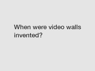 When were video walls invented?