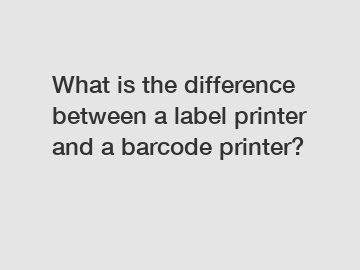 What is the difference between a label printer and a barcode printer?