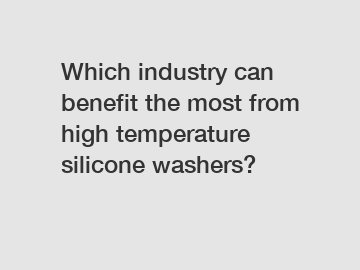 Which industry can benefit the most from high temperature silicone washers?