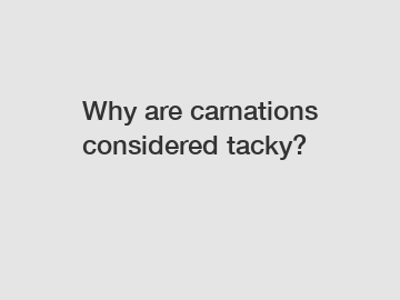 Why are carnations considered tacky?