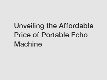 Unveiling the Affordable Price of Portable Echo Machine