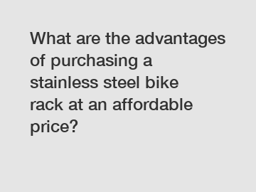 What are the advantages of purchasing a stainless steel bike rack at an affordable price?