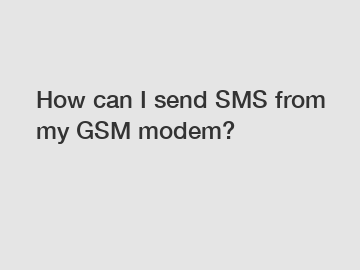 How can I send SMS from my GSM modem?