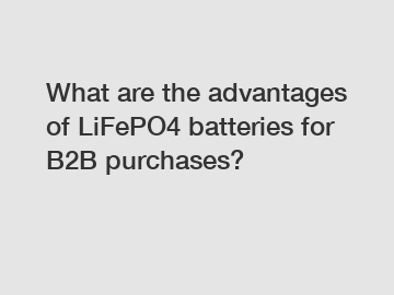 What are the advantages of LiFePO4 batteries for B2B purchases?