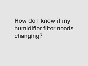 How do I know if my humidifier filter needs changing?