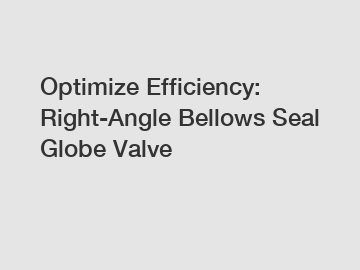 Optimize Efficiency: Right-Angle Bellows Seal Globe Valve