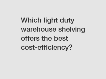 Which light duty warehouse shelving offers the best cost-efficiency?