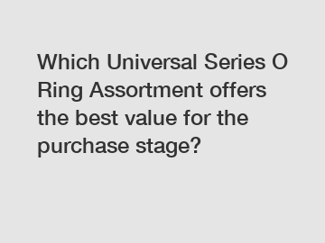 Which Universal Series O Ring Assortment offers the best value for the purchase stage?